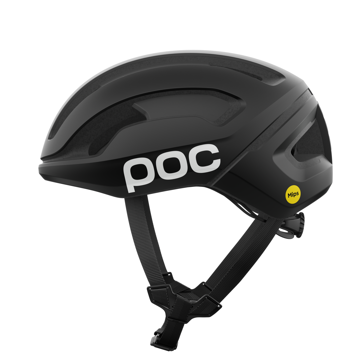 POC OMNE AIR MIPS Logo Casco da strada nero opaco/bianco