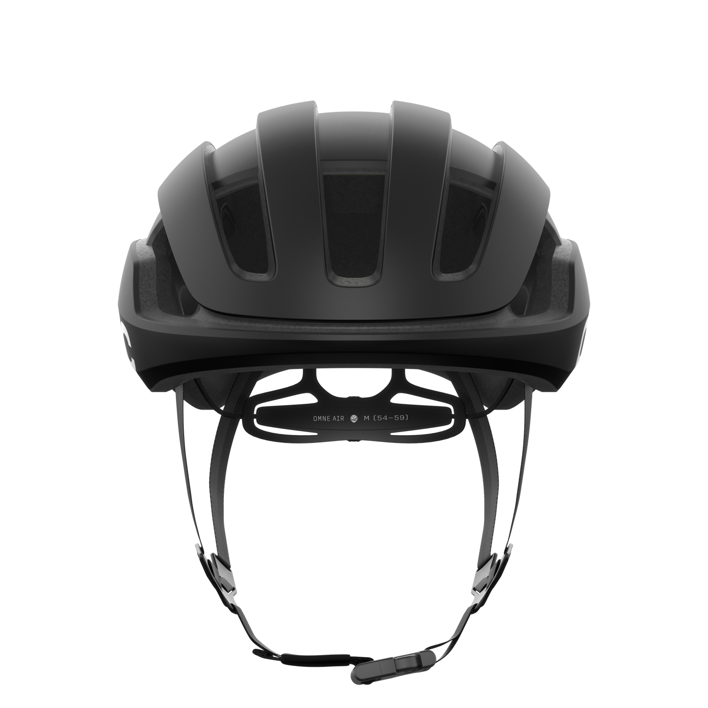 POC OMNE AIR MIPS Logo Casco da strada nero opaco/bianco