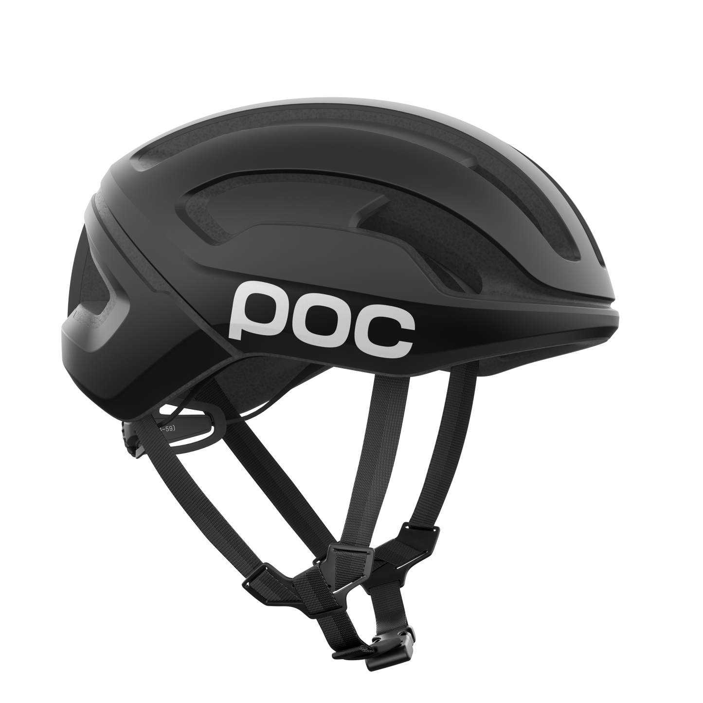 POC OMNE AIR MIPS Logo Casco da strada nero opaco/bianco