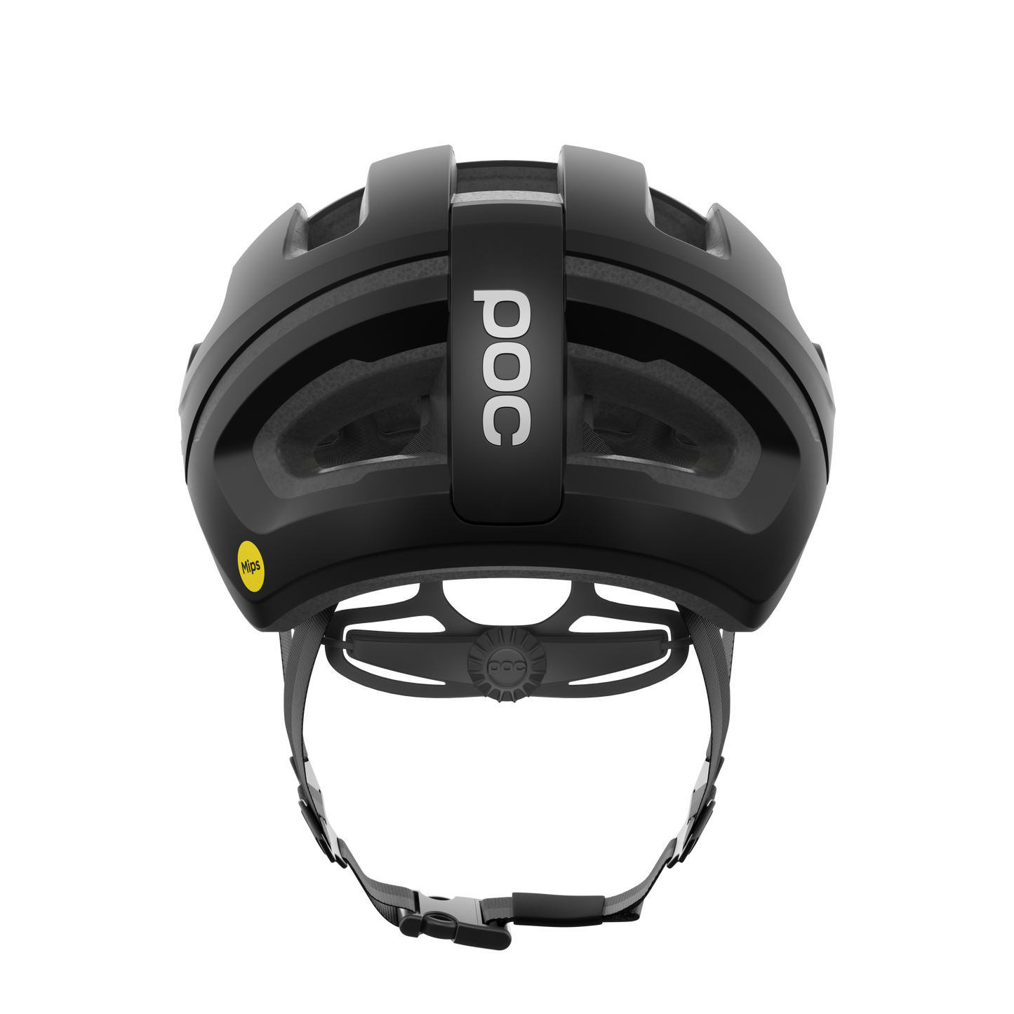 POC OMNE AIR MIPS Logo Casco da strada nero opaco/bianco