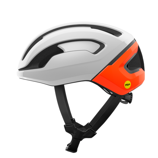 POC OMNE AIR MIPS Casco da strada Bianco/Arancione Fluo
