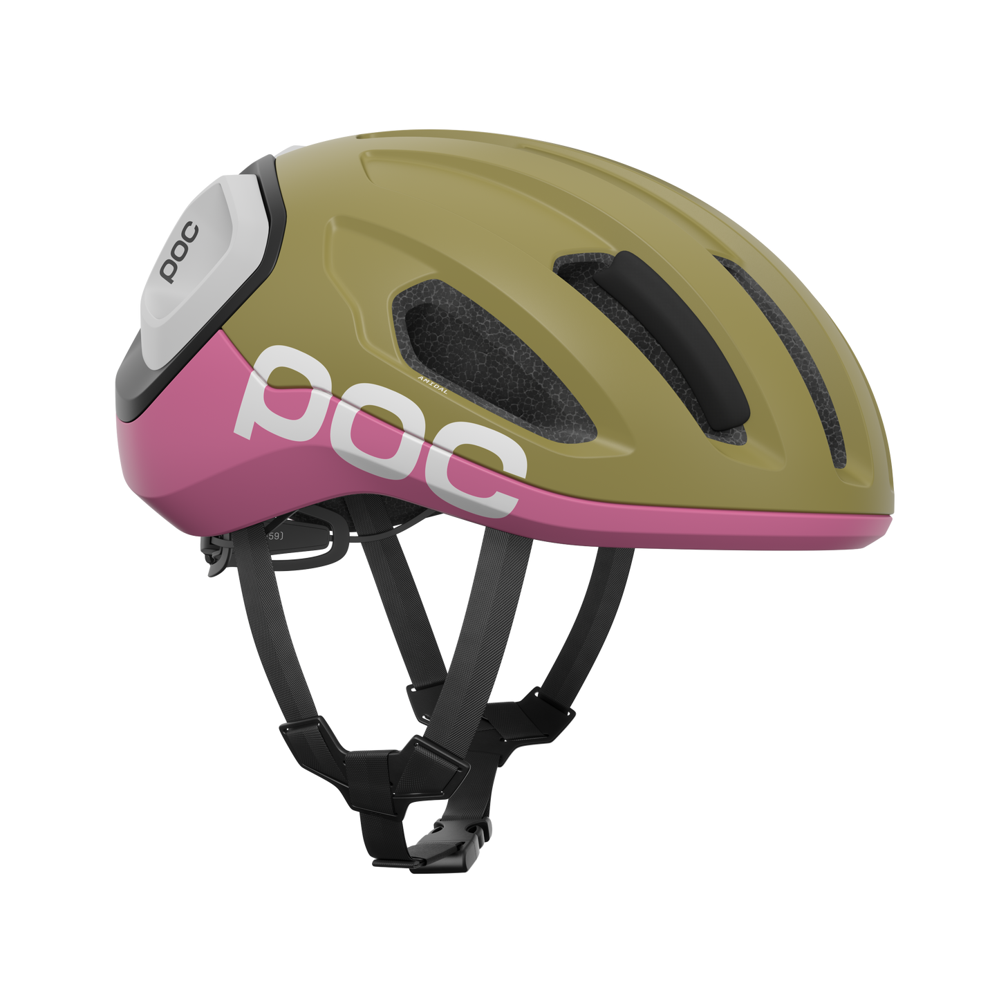 POC AMIDAL Casco da strada Khaki/Rosa opaco