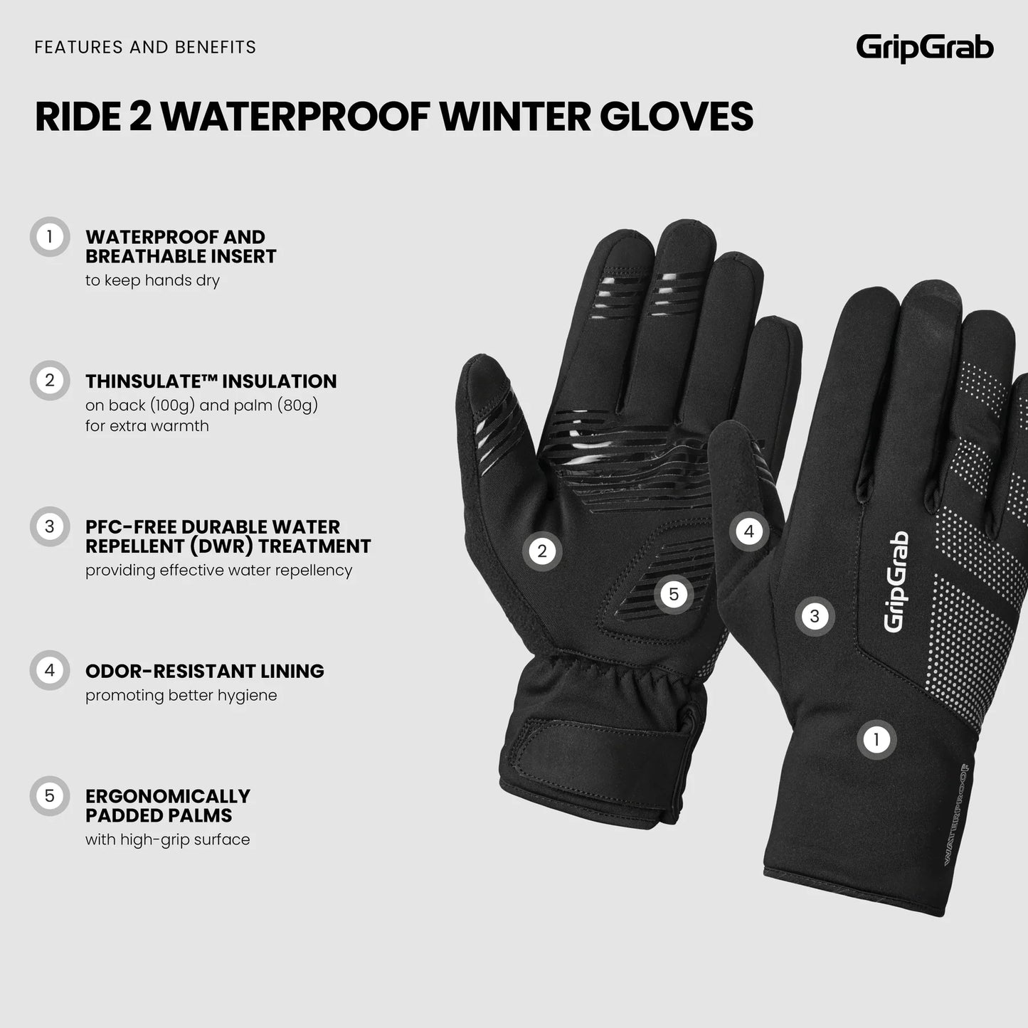 Guanti GRIPGRAB RIDE 2 WINDPROOF WINTER Giallo