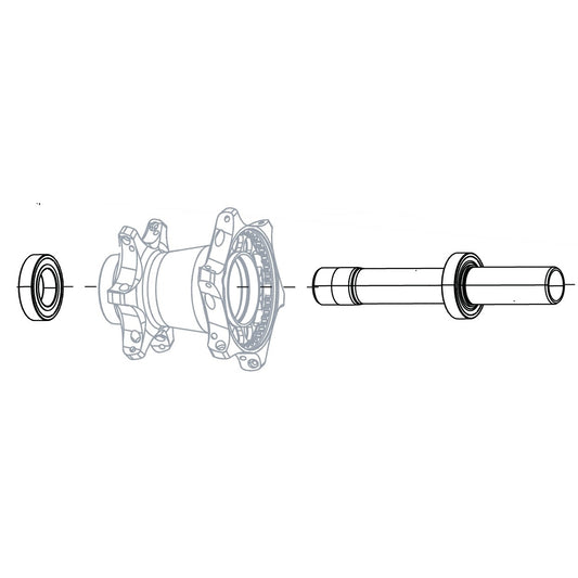 Asse Ruota Anteriore ZIPP Cognition Rim Brake NSW Cuscinetti #11.2018.032.000