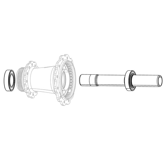Asse Ruota Posteriore ZIPP Cognition V2 NSW Disc Brake Cuscinetto (2x 61903) posteriore #11.2018.065.004