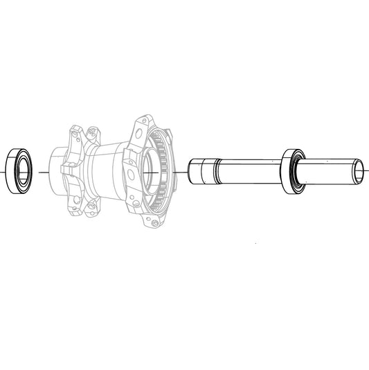 Asse Ruota Posteriore ZIPP Cognition V2 NSW Rim Brake Cuscinetto (2x 61903) posteriore #11.2018.065.005