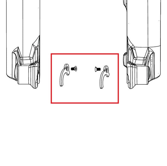 ROCKSHOX ENDCAP 31>21mm PIKE C1/LYRIK D1/ZEB A2 FLIGHT ATTENDANT Adattatori mozzo (2023+)