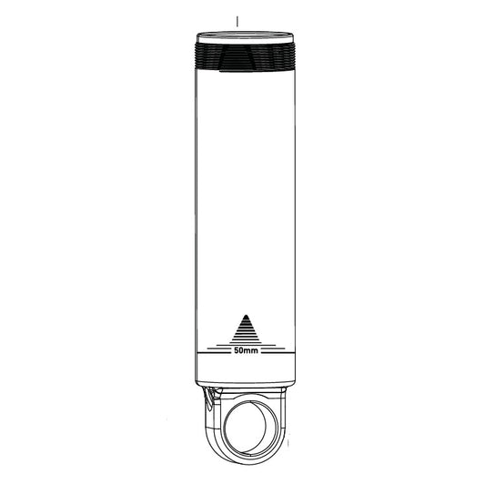 Corpo ammortizzatore ROCKSHOX con occhiello standard, 60 mm e fine corsa idraulico per SUPER DELUXE C1-C2 #11.4118.054.600