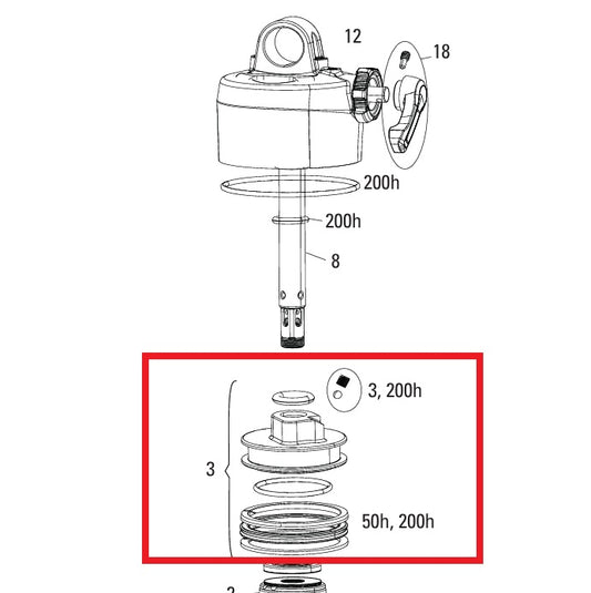 Kit pistone ROCKSHOX SEALHEAD - deLUXE A1+ (2017+)
