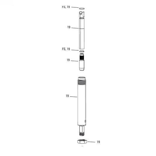 Gruppo stelo ammortizzatore ROCKSHOX MONARCH RL/RT/XX (B1+) 222x66 mm #11.4118.099.010