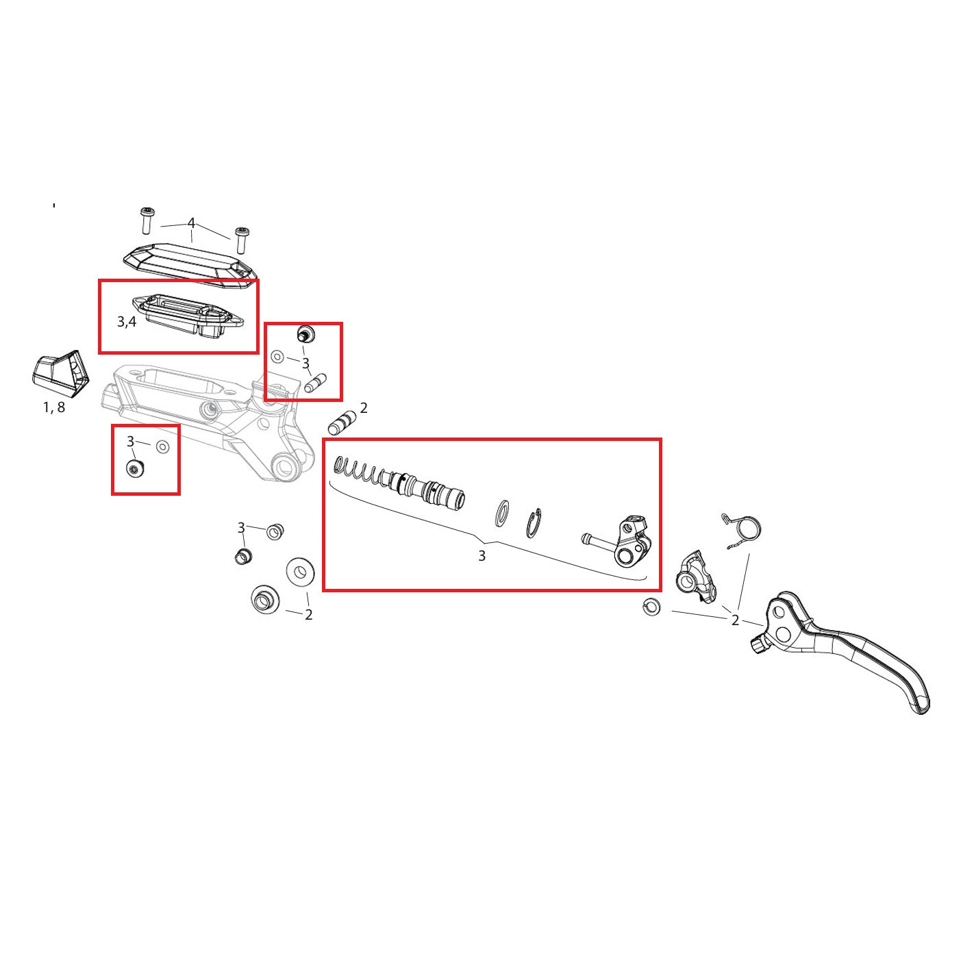 Kit di parti interne per leva SRAM MAVEN BRONZE B1