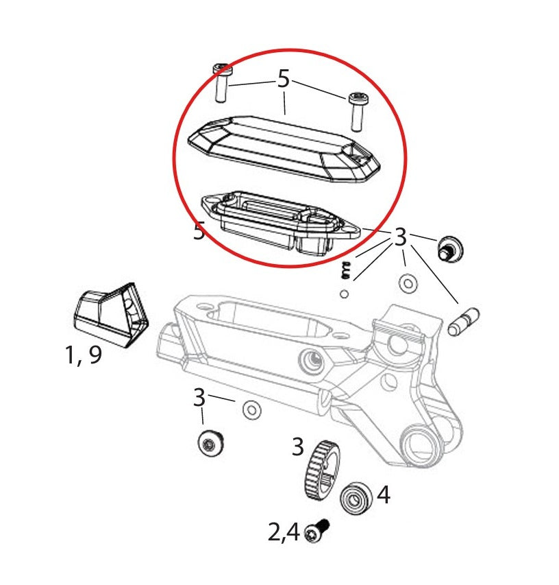 Kit copertura leva freno SRAM MAVEN Ultimate/Argento/Bronzo