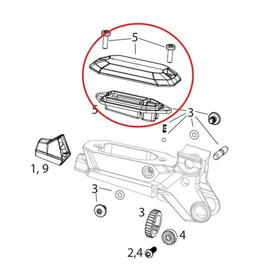 Kit copertura pinza freno SRAM MAVEN Ultimate/Argento/Bronzo