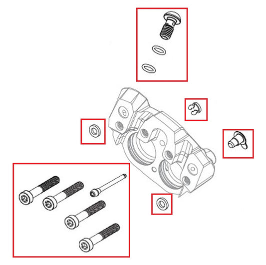 Kit di ricostruzione pinza freno SRAM MAVEN Ultimate/Argento/Bronzo