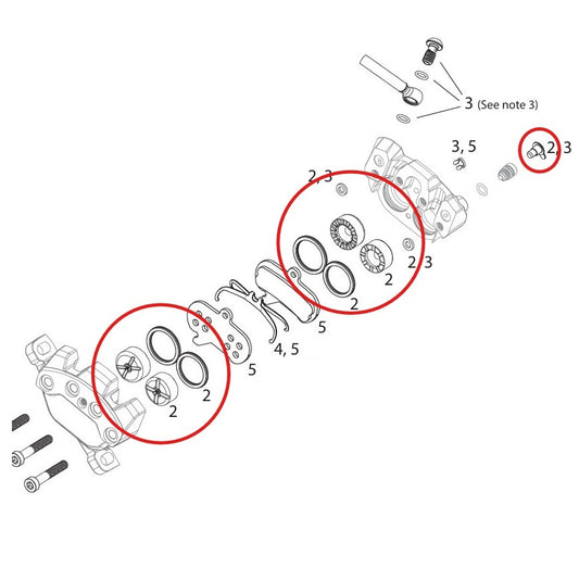 Kit di pistoni per pinze SRAM MAVEN Ultimate/Argento/Bronzo