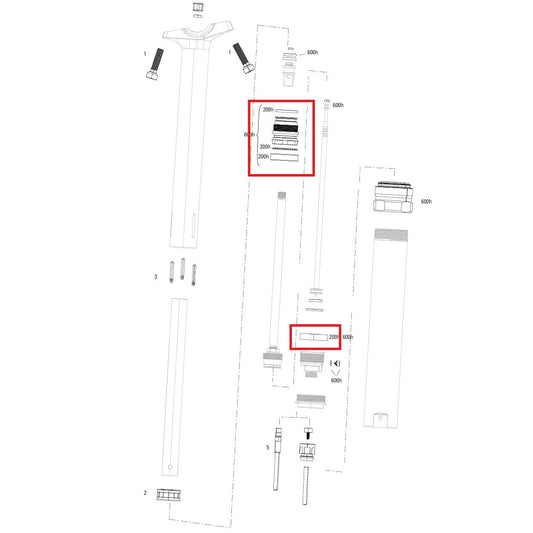 Kit di manutenzione 200 ore/anno ROCKSHOX REVERB STEALTH C1-V2 (2020+)