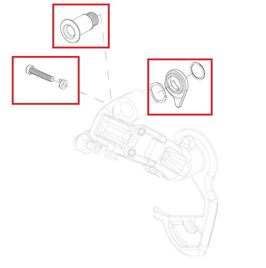 Viti di regolazione e montaggio del deragliatore KIt SRAM RED
