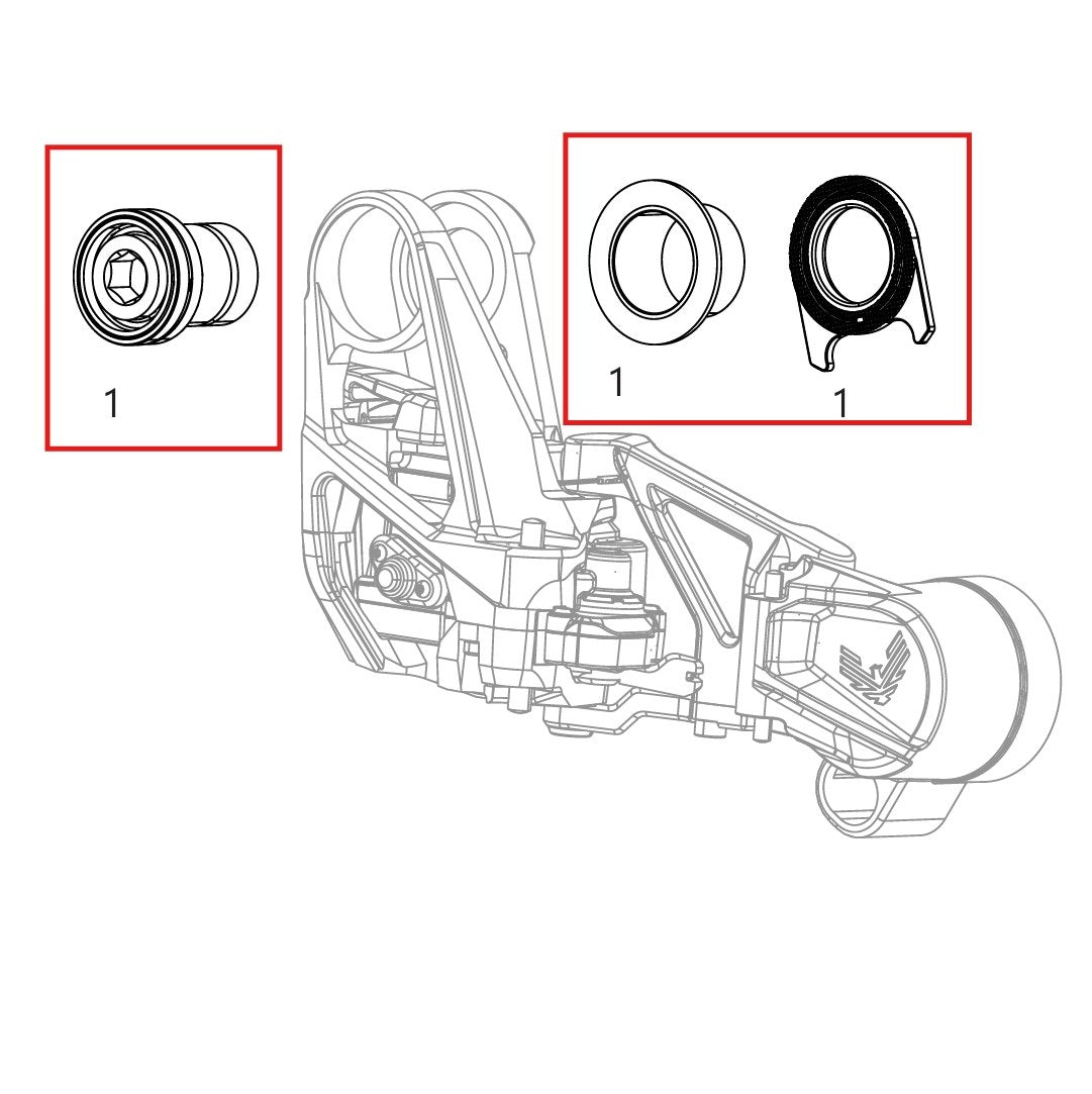 SRAM XX-SL T-TYPE EAGLE AXS Kit di viti per il montaggio del deragliatore