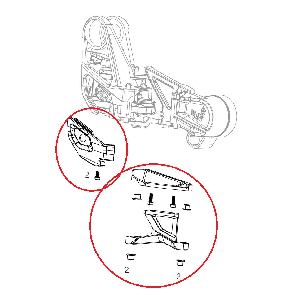 Kit di protezione del deragliatore SRAM XX-SL T-Type Eagle AXS