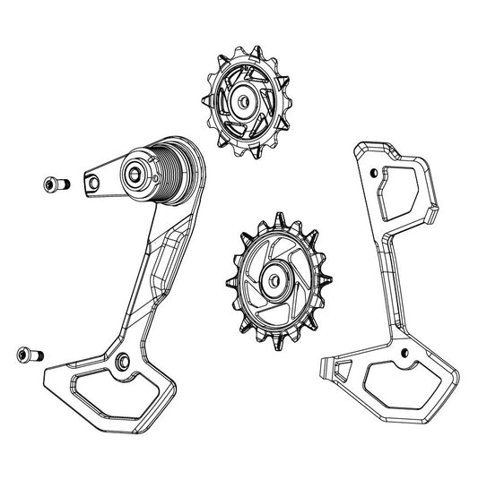 SRAM XX-SL T-TYPE EAGLE AXS Gabbia per deragliatore e ruote