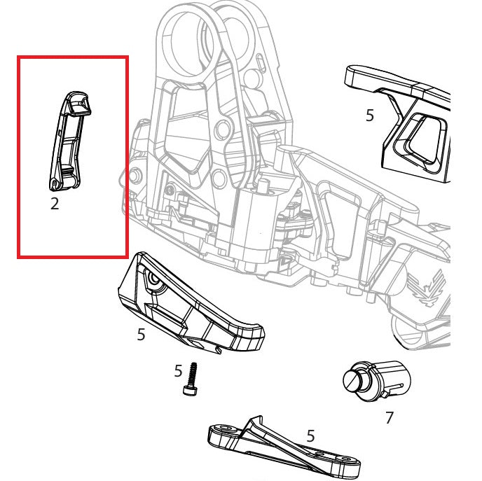 SRAM GX T-Type AXS deragliatore blocco batteria leva clip