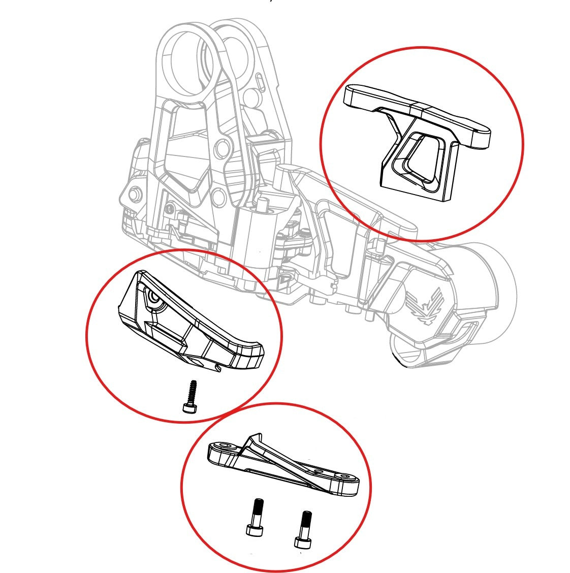 Kit di protezione deragliatore SRAM GX T-Type Eagle AXS