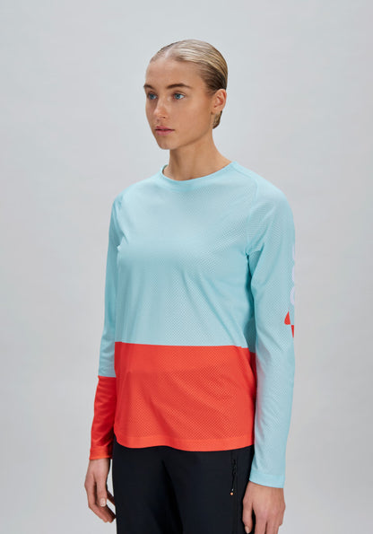 Maillot POC MOTION AIR Maniche Lunghe Donna Blu/Arancione