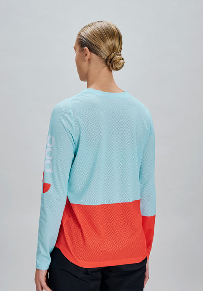 Maillot POC MOTION AIR Maniche Lunghe Donna Blu/Arancione