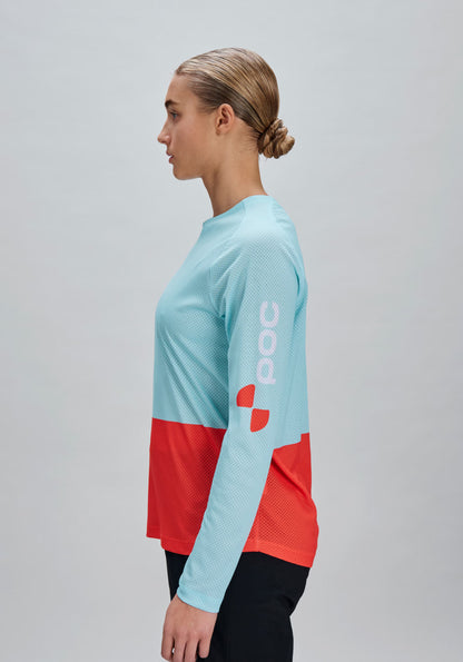 Maillot POC MOTION AIR Maniche Lunghe Donna Blu/Arancione