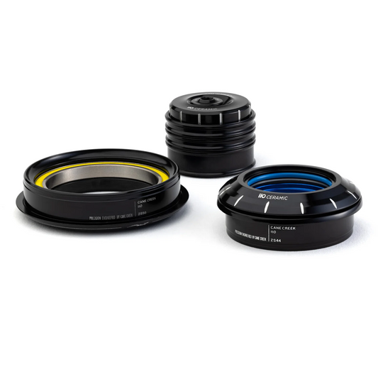 CANE CREEK 110 Cuffia conica in ceramica, 1 1/8"-1.5", ZS44/28.6/H8 | ZS56/40, nero/argento