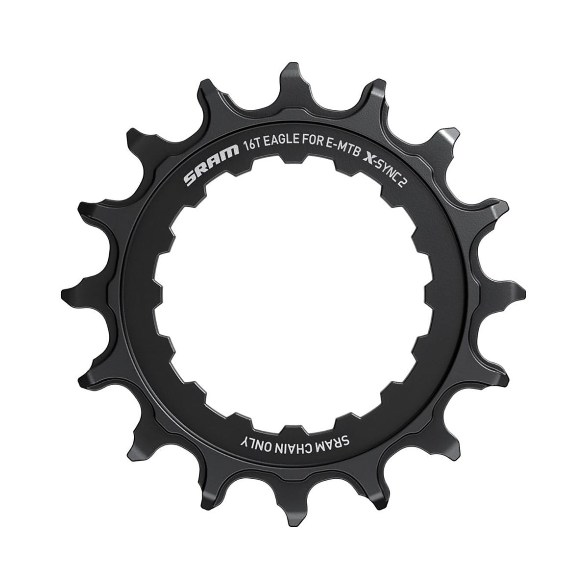 Corona monocorona SRAM EAGLE X-SYNC 2 11/12 velocità BOSCH ad attacco diretto — vista della corona su sfondo bianco