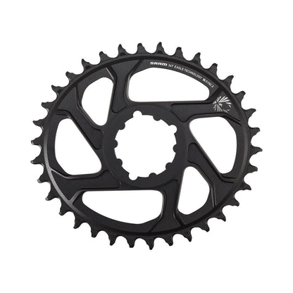 Corona monocorona ovale SRAM EAGLE X-SYNC2 12 velocità ad attacco diretto, offset 6 mm — vista della corona su sfondo bianco