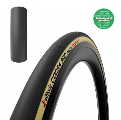 Copertone VITTORIA CORSA PRO SPEED WIDE Graphene G2.0 Tubeless Ready pieghevole beige