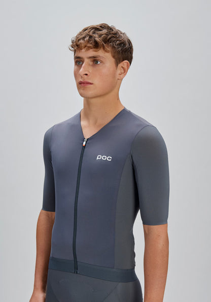 Maillot POC RACEDAY Maniche Corte Grigio