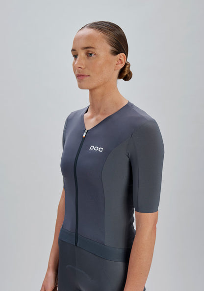 Maglia POC RACEDAY Donna Maniche Corte Grigia