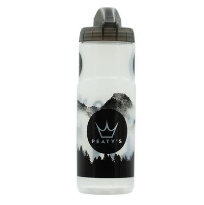 Kit Borraccia e Portaborraccia PEATY'S X FIDLOCK Mountains (600ml) Trasparente