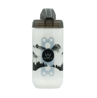 Kit Borraccia e Portaborraccia PEATY'S X FIDLOCK Mountains (450ml) Trasparente