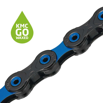 Catena 12V KMC DLC12 Waxed Nero/Blu Cerata
