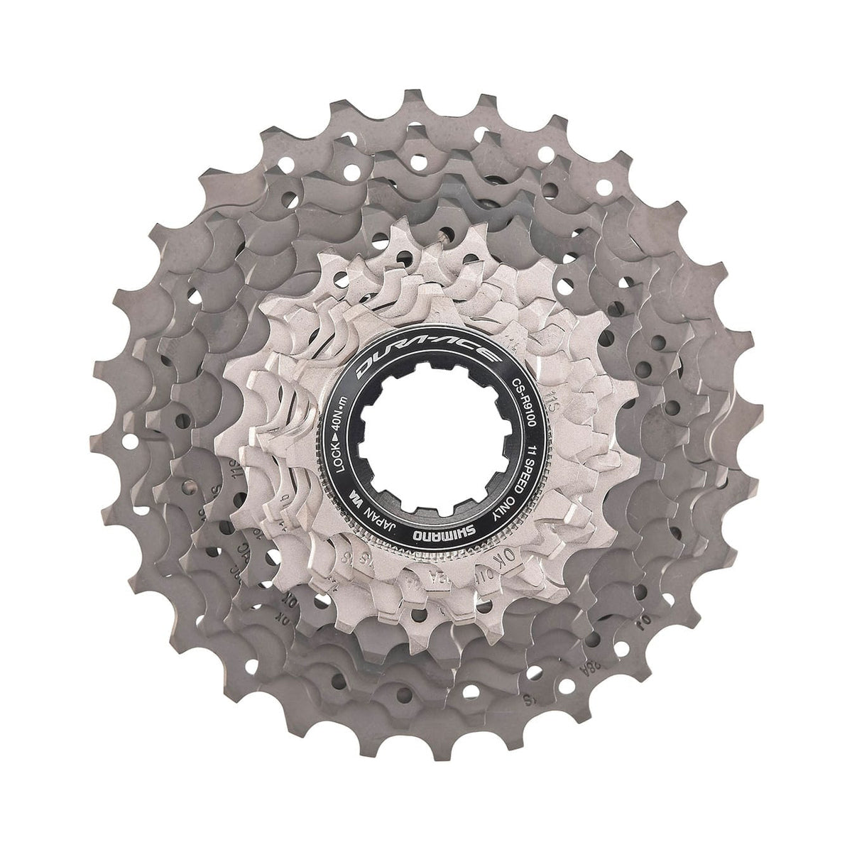 Cassetta 11 velocità SHIMANO DURA-ACE R9100 – foto principale su sfondo bianco