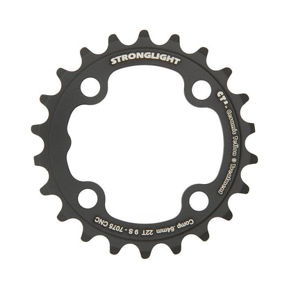 Corona interna STRONGLIGHT CT² 9 velocità, 4 fori, 64 mm — vista della corona su sfondo bianco
