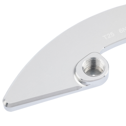 Paracorona BURGTEC per SRAM T-Type X0 argento — dettaglio della parte frontale