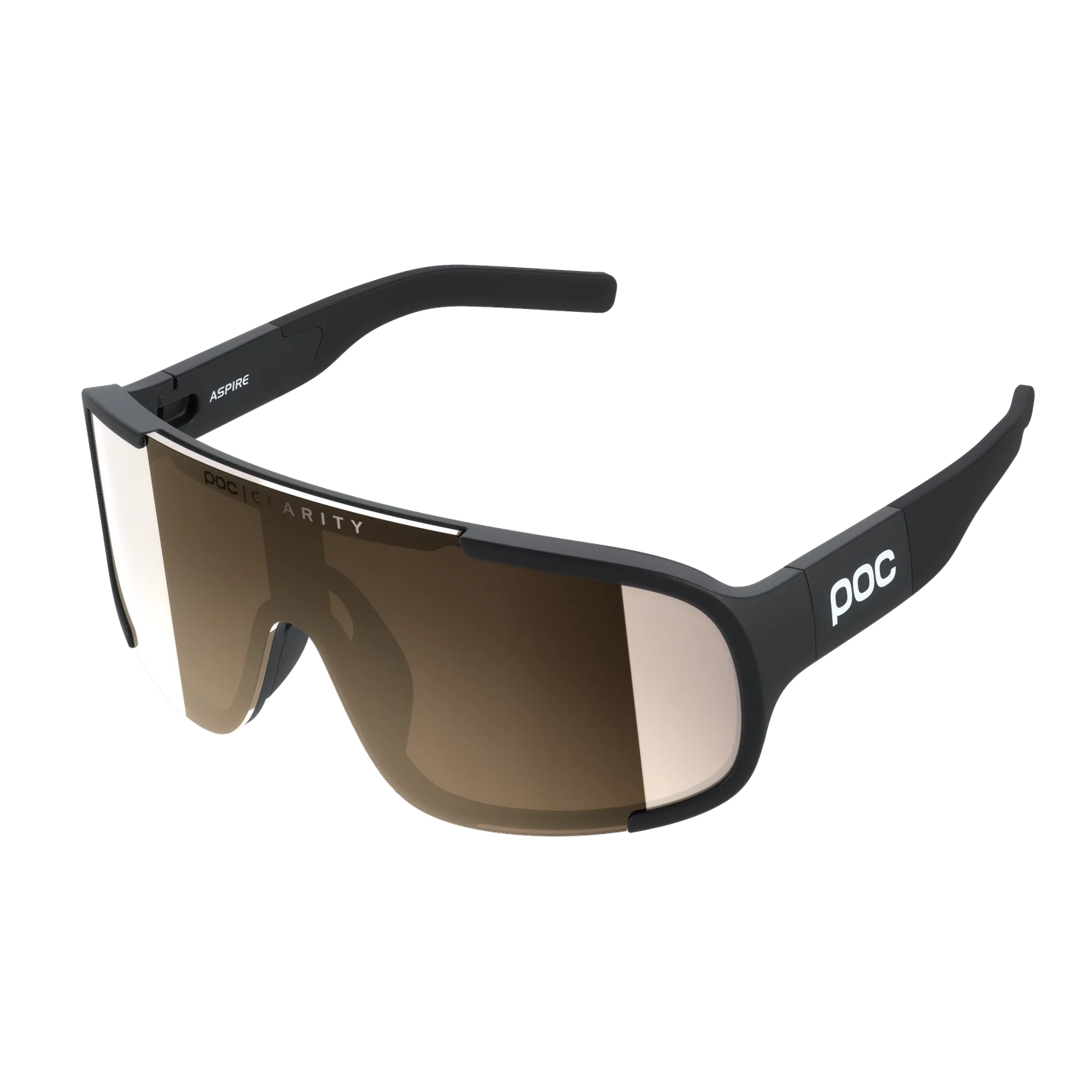 POC ASPIRE Occhiali Black Clarity Trail Lente argento parzialmente soleggiata