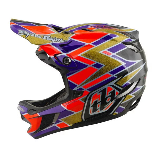 Casco MTB TROY LEE DESIGNS D4 CARBON MIPS FLUSH Arancione/Viola