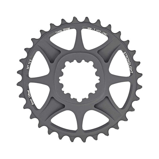 Corona monocorona STRONGLIGHT SRAM EAGLE XX1/X01 12 velocità HT3 ad attacco diretto, offset 6 mm — vista della corona su sfondo bianco