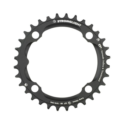 Corona intermedia STRONGLIGHT CT² 9 velocità, 4 fori, 104 mm — vista della corona su sfondo bianco