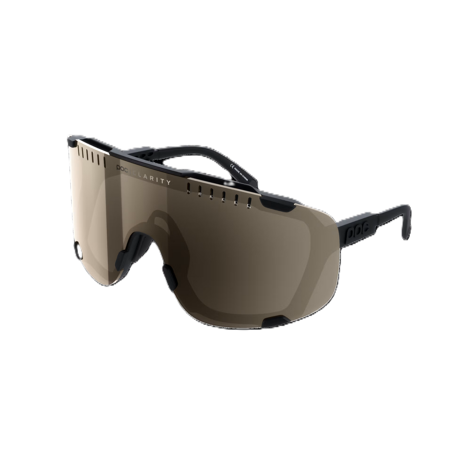 POC DEVOUR Occhiali Black Clarity Trail Lente argento parzialmente soleggiata