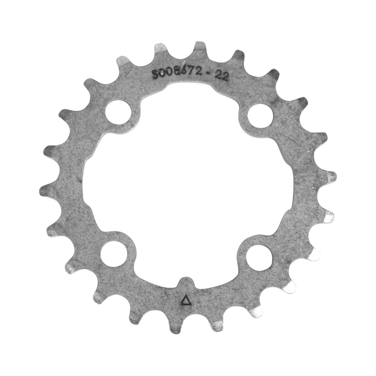Corona interna STRONGLIGHT in acciaio inox, 9 velocità, 4 fori, 64 mm — vista della corona su sfondo bianco