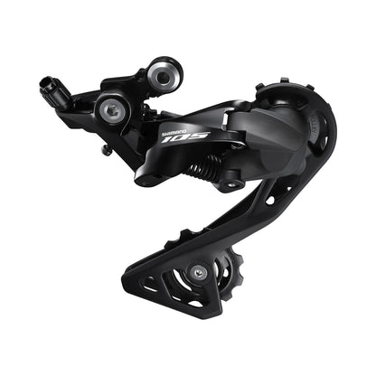Cambio posteriore SHIMANO 105 R7000-GS 11 velocità a gabbia media, nero – vista del prodotto su sfondo bianco