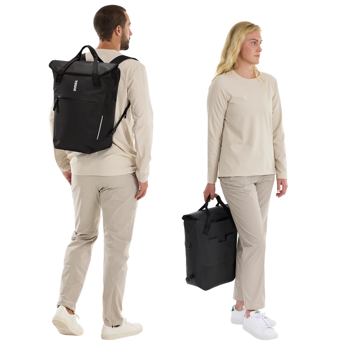 Coppia di borse THULE SHIELD con zaino a incastro 22 L Nero