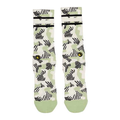 Calzine BURGTEC EVERYDAY CREW PATTERNED Bianco/Verde